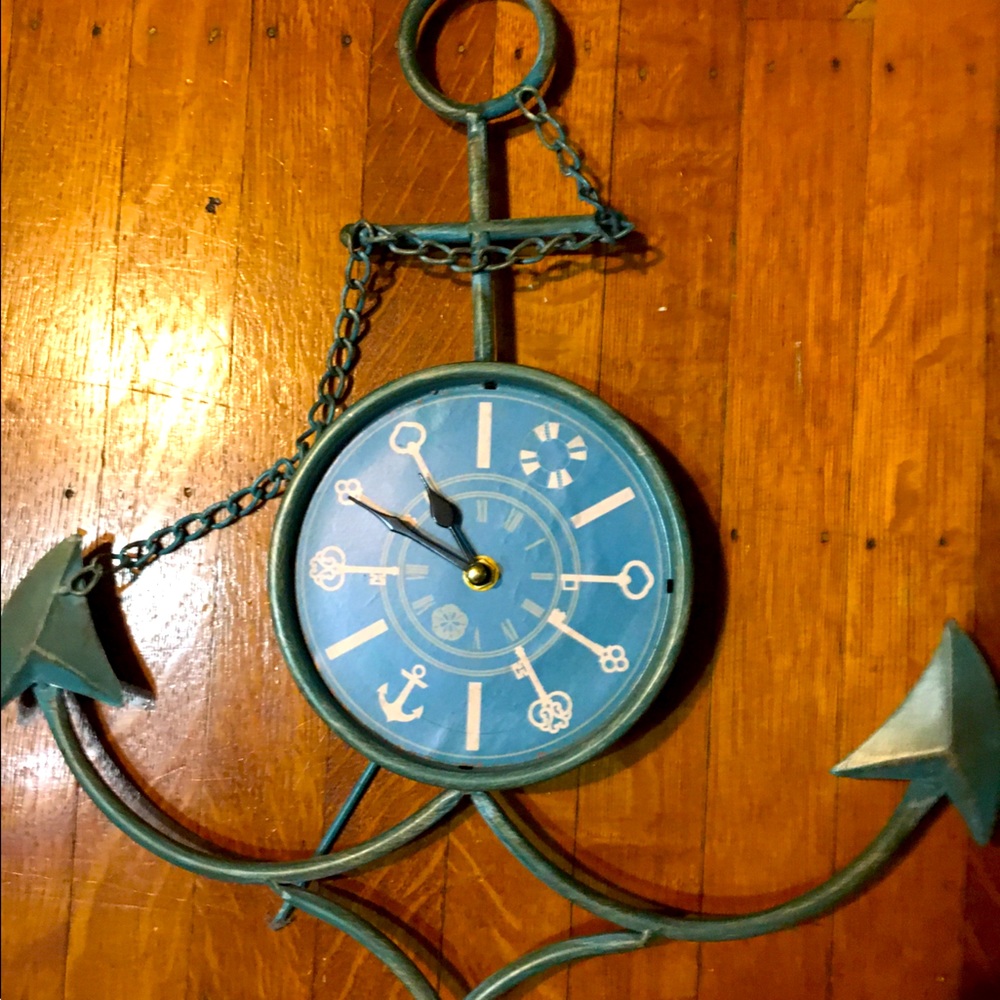 Anchor metal clock
